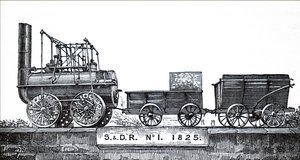 Una locomotiva costruita da George Stephenson da Unbekannt