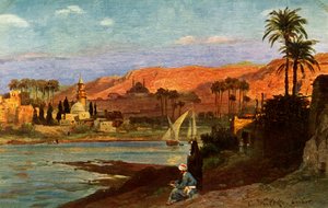 Una sera a Giza, c1918-c1939 da Unbekannt