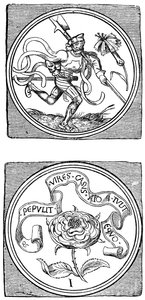 Antiche Carte da Gioco: Fante e Asso, 1833 da Unbekannt