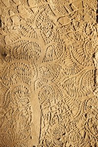 Angkor Wat, dettaglio scolpito sul muro, albero da Unbekannt