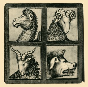 Teste di animali, inizio 15° secolo, 1943