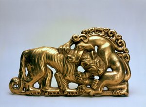 Animali che combattono, fibbia di cintura da Unbekannt