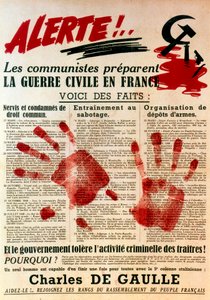 Poster anti-comunista pro-Gaullista da Unbekannt