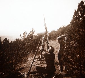 Mitragliatrice antiaerea, Alace, Francia, c1914-c1918 da Unbekannt