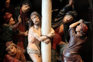 Arbois, Jura - Chiesa di Saint-Hippolyte. Il retablo del XV secolo. Flagellazione di Cristo da Unbekannt