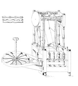 Spinning Jenny di Arkwright, 1769 da Unbekannt
