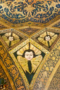 Chiesa Apostolica Armena; dipinto sul soffitto; volto con ali; cherubini e serafini; Cattedrale di Vank; Jolfa o Nuova Julfa; Isfahan; Iran; Asia da Unbekannt