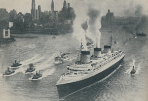 Arrivo a New York del Normandie, 1936 da Unbekannt