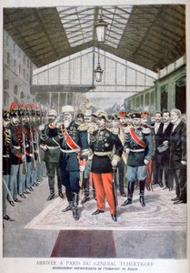 Arrivo del generale Tchertkoff Chertkov, ambasciatore russo in Francia, Parigi, 1895 da Unbekannt