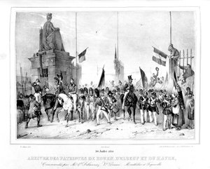 Arrivo dei patrioti di Rouen, Elbeut e Le Havre, Parigi, 30 luglio 1830 da Unbekannt
