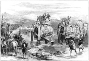 Arrivo del Principe di Galles a Jummoo, Kashmir, 1876