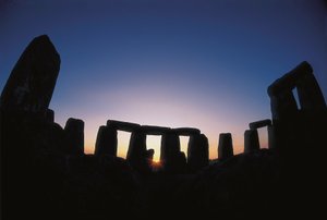 Arte neolitica: (età del bronzo): vista del sito di Stonehenge (verso 1700-1300 a.C.) Amesbury, Inghilterra