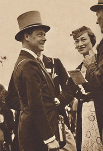 Ascot, giugno, 1935 - Re Edoardo, allora Principe di Galles, con Mrs. Simpson, 1937 da Unbekannt