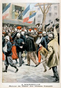 A Marsiglia, Il ritorno dei soldati francesi feriti dalla Cina