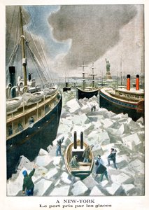 A New York, il porto preso dal ghiaccio, 1901