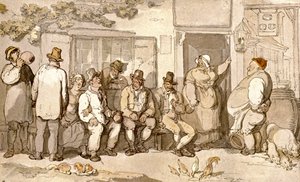 Alla porta della loro locanda, c1900 da Unbekannt