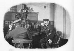 Al telefono, Brigata dei Vigili del Fuoco di Londra, c1900 1901