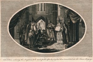 Athelstan ordina la pubblicazione delle scritture tradotte in anglosassone da Unbekannt