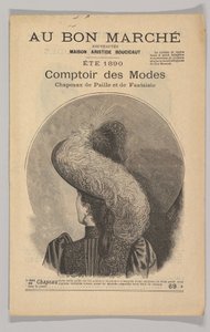 Au Bon Marché-Comptoir des Modes, Cappelli di paglia di fantasia, Estate 1890, 1890