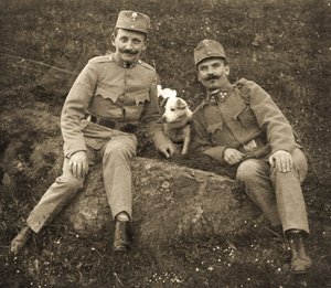 Soldati austriaci con un cane da Unbekannt