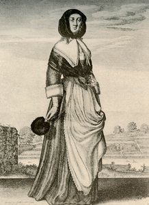 Autunno - Una donna inglese con cappuccio e grembiule, regno di Carlo I, c1620-1640, 1937