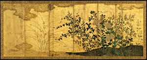 Paesaggio autunnale con oche selvatiche, c. 1650 da Unbekannt