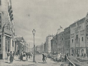 Mongolfiere su Piccadilly, 1842, 1920 da Unbekannt