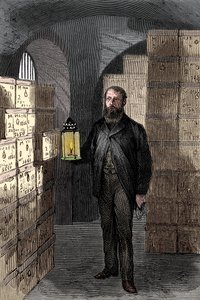 Negozio di banconote nei caveau della Banca d