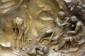 Battistero di San Giovanni. Porta del Paradiso. Caino e Abele, Firenze, Italia da Unbekannt