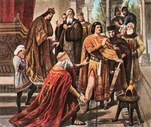 Barbarossa chiede aiuto a Enrico il Leone, 1176, 1936 da Unbekannt