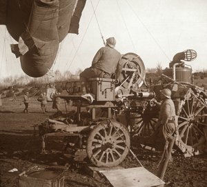Pallone di sbarramento, Genicourt, Francia settentrionale, c1914-c1918