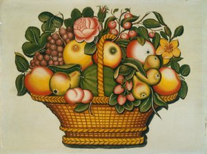 Cesto di frutta con fiori da Unbekannt