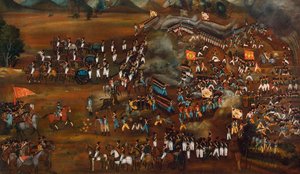 Battaglia tra Persiani e Russi vicino a Sultanabad, 13 febbraio 1812 da Unbekannt