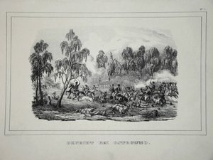 Battaglia tra truppe russe e cavalleria francese vicino a Ostrovno 25-26 luglio 1812 da Unbekannt