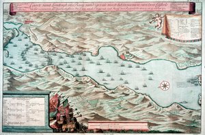 Battaglia della Baia di Vigo, Spagna, 12 ottobre 1702 da Unbekannt