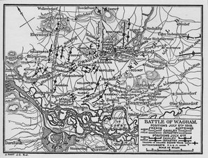 Battaglia di Wagram, posizioni 5 luglio 1809, 1896 da Unbekannt