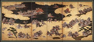 Scene di battaglia dal Racconto di Heike Heike Monogatari, Primo terzo del XVII sec. da Unbekannt