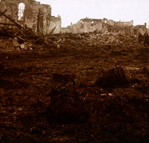 Campo di battaglia, Aisne, Francia, c1914-c1918 da Unbekannt