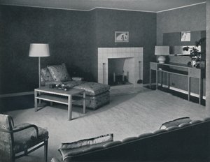 Camera da letto nella casa del Sig. Anatole Litvak a Saint Monica, California, 1942 da Unbekannt