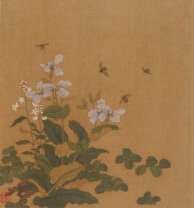 Api che volano sopra i fiori, dinastia Qing, XVIII secolo da Unbekannt