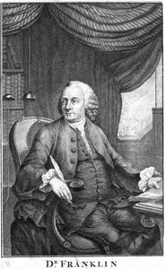 Benjamin Franklin, scienziato, inventore e statista americano, fine XVIII secolo da Unbekannt