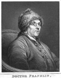 Benjamin Franklin, scienziato, inventore e statista americano, fine XVIII secolo da Unbekannt