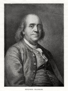 Benjamin Franklin, statista, stampatore e scienziato americano, XX secolo da Unbekannt