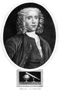 Benjamin Martin, matematico e costruttore di strumenti inglese, c. 1730 da Unbekannt