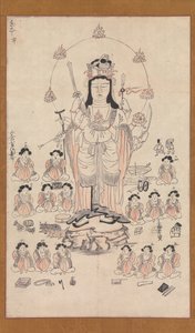 Benzaiten e quindici attendenti, XIII secolo da Unbekannt