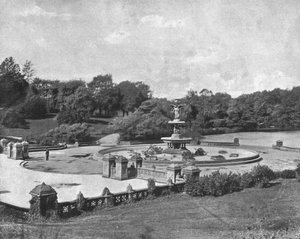 Fontana di Bethesda, Central Park, New York, USA, c1900