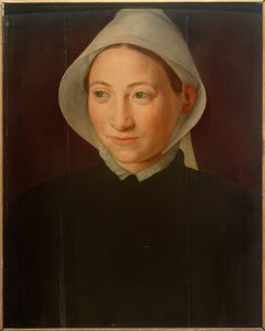 Ritratto di una donna con cuffia bianca