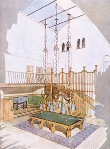 Sala da biliardo, progettata da George Walton, da 