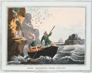 Cattura di uccelli dal basso, Isole Shetland, 1813 da Unbekannt