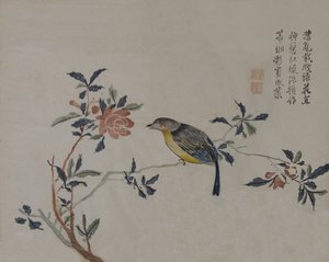 Uccello su un Ramo Fiorito, XIX secolo da Unbekannt